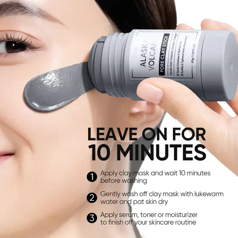 SOFTORASKIN Alaska Volcano Clay Stick – Blackhead Remover & Pore Cleanser