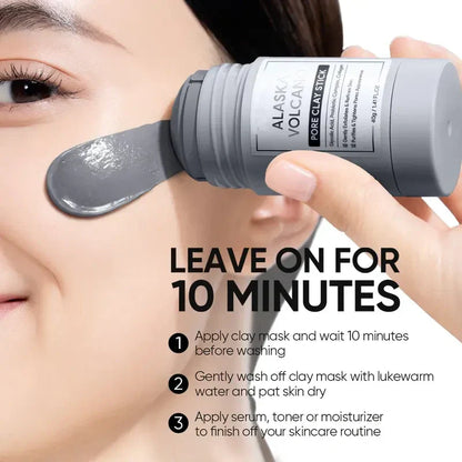 SOFTORASKIN Alaska Volcano Clay Stick – Blackhead Remover & Pore Cleanser