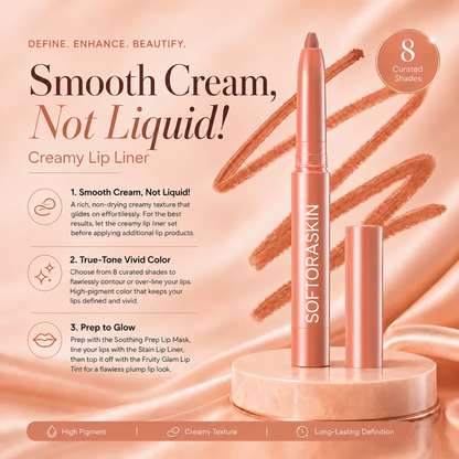 Last Day Buy 1 Get 1 Free Easy Glide Lip Liner — Creamy, Blendable Color with Smooth Application, Summervibes