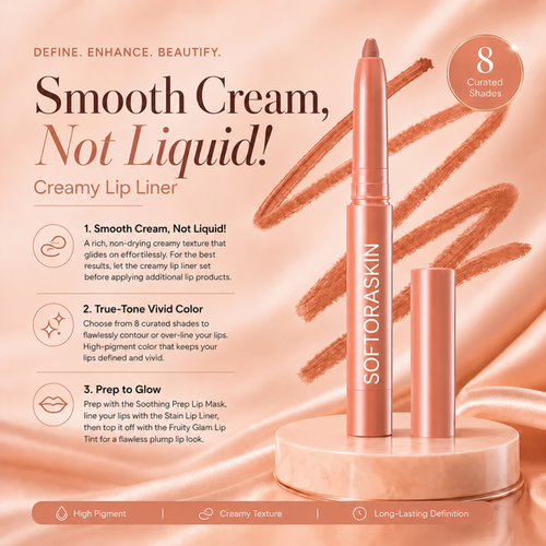 Last Day Buy 1 Get 1 Free Easy Glide Lip Liner — Creamy, Blendable Color with Smooth Application, Summervibes