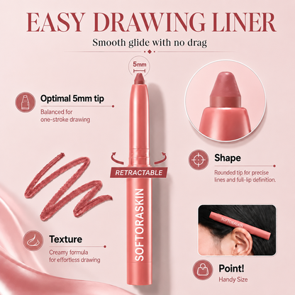 Last Day Buy 1 Get 1 Free Easy Glide Lip Liner — Creamy, Blendable Color with Smooth Application, Summervibes