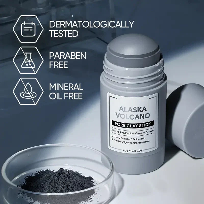 SOFTORASKIN Alaska Volcano Clay Stick – Blackhead Remover & Pore Cleanser