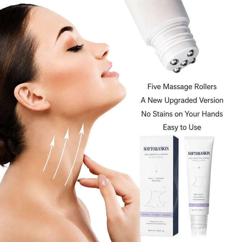 SOFTORASKIN™ 5-Roller Neck Firming Cream – Collagen & Hyaluronic Acid for Smoother, Tighter-Looking Neck Skin
